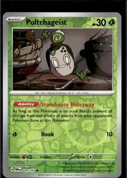 Pokemon Poltchageist 020/167 Twilight Masquerade Reverse Holo Common 5 Card Lot - Image 1