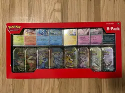 Pokemon Prismatic Evolutions Mini Tin 8-Pack With Promo Cards Costco New Sealed - Image 1