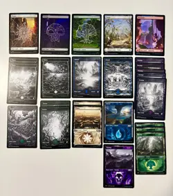 Magic The Gathering 60 Full Art Lands Lot #2. NM - Image 3
