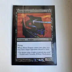 MTG Magic - Ebon Dragon - From the Vault: Dragons - Rare - Foil LP - Image 1