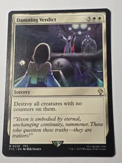 Damning Verdict 239 NM MTG FINAL FANTASY Commander Magic - Image 1