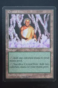 Magic The Gathering MTG CRYSTAL VEIN Mirage MP Moderately Played - Image 1