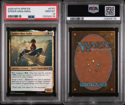 2025 MTG SPIDER-MAN #0151 SPIDER-MAN INDIA (U) PSA 10 - POP 1 - Image 3