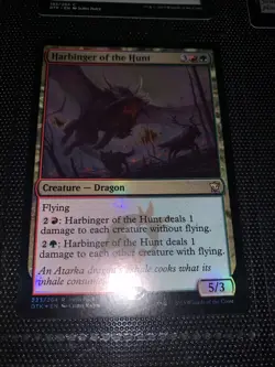 MTG Harbinger of the Hunt Dragons of Tarkir 223/264 Foil Promo - Image 1