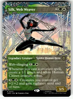 Silk, Web Weaver (Borderless) R Marvel's Spider-Man 215 NM - Image 1