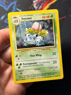 Ivysaur 30/102 4th Print Base Set - Uncommon Pokemon Card - WOTC B MP - Image 4