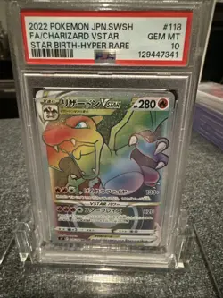 PSA 10 GEM MINT Charizard VSTAR 118/100 Hyper Rare Star Birth Japanese Pokemon - Image 1