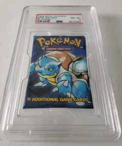 Pokemon Base Set Sealed Booster Pack *PSA 8 - NM-MT* WOTC Blastoise Artwork - Image 2