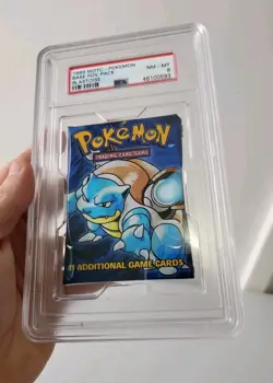 Pokemon Base Set Sealed Booster Pack *PSA 8 - NM-MT* WOTC Blastoise Artwork - Image 4
