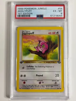 PSA 6 EX - MT Jigglypuff Basic Pokemon 1st Edition #54 1999 Pokemon Jungle - Image 3