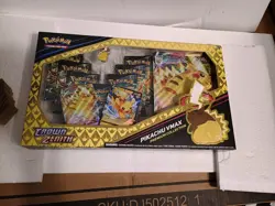 Pokemon TCG Crown Zenith Pikachu VMAX Premium Collection - 7 packs, Jumbo, Pin - Image 1
