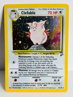 Clefable 5/130 Holo Rare Base Set 2 - Pokemon Card WOTC - Image 1