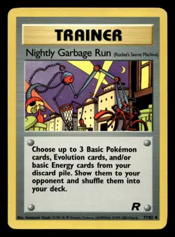 Nightly Garbage Run 77/82 Uncommon Team Rocket WOTC Pokemon LP - Image 1