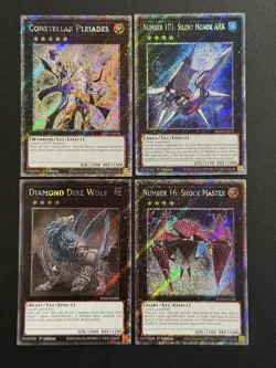 2025 YUGIOH RA04 PLATINUM SECRET RARE DIAMOND DIRE WOLF NM BONUS SET - Image 1