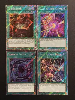 2025 YUGIOH RA04 PLATINUM SECRET RARE DARK BURNING ATTACK NM BONUS SET - Image 1