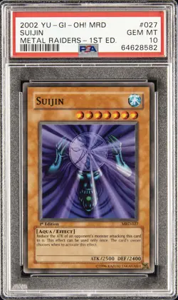2002 YU-GI-OH! MRD-METAL RAIDERS 1ST ED #027 SUIJIN PSA 10 - Image 1