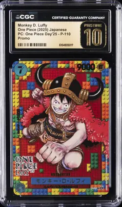 2025 ONE PIECE JPN PC: ONE PIECE DAY '25 - PROMO MONKEY D LUFFY CGC 10 PRISTINE - Image 1