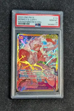 One Piece Monkey D Luffy OP05-119 SEC Awakening Of The New Era PSA 10 - Image 1