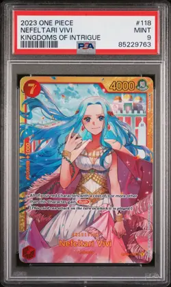 PSA 9 One Piece NEFELTARI VIVI OP04-118 English Secret Rare - Image 1