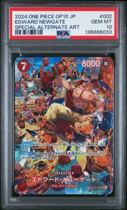 2024 ONE PIECE JPN OP10-ROYAL BLOOD SPECIAL ALTERNATE ART EDWARD NEWGATE PSA 10 - Image 1