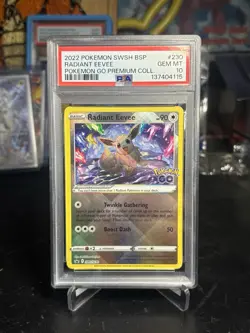 Radiant Eevee SWSH230 SWSH: Sword & Shield Promo Cards Holo PSA 10 - Image 1