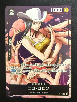 One Piece Card Game TCG P-116 Nico Robin Bandai Made in Japan Anime - Image 1