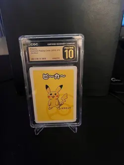 CGC 10 PRISTINE Pikachu Old Maid 2019 Japanese Pokemon Card - Image 1