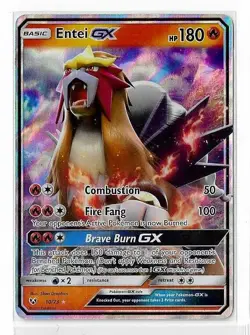 Entei GX - 10/73 - Pokemon Shining Legends Sun & Moon Ultra Rare Card NM - Image 1