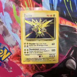 Zapdos 16/102 Base Set Holo Rare Pokemon Card 1999 WOTC MP Pack Pulled Sleeved - Image 2