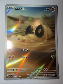 Pokemon TCG Sandile Illustration Rare Card 216/198 Scarlet & Violet Base Set - Image 1