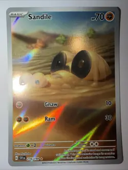 Pokemon TCG Sandile Illustration Rare Card 216/198 Scarlet & Violet Base Set - Image 2