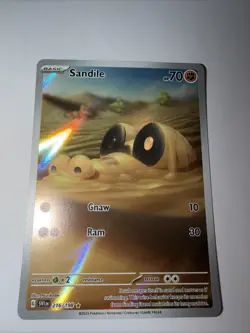 Pokemon TCG Sandile Illustration Rare Card 216/198 Scarlet & Violet Base Set - Image 3