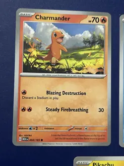 Lot of 3 Cards Pikachu Squirtle & Charmander Pokemon TCG NM - Image 3