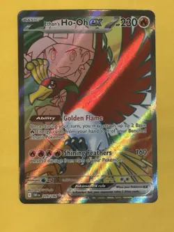 Pokemon TCG Ethans Ho-Oh EX Card Destined Rivals Ultra Rare 209/182 - Image 1