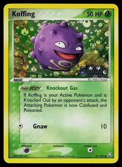 Pokemon Card - Koffing Team Rocket Returns 61/109 Common Reverse Holo Stamped - Image 1