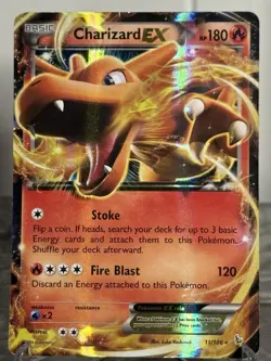 Charizard EX - 11/106 Pokemon Flashfire XY Ultra Rare Card - Raw Moderate - Image 1
