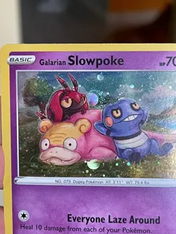 POKEMON GALARIAN SLOWPOKE SWSH126 PROMO BLACK STAR COSMOS HOLO SWIRL NM CARD - Image 3