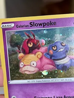 POKEMON GALARIAN SLOWPOKE SWSH126 PROMO BLACK STAR COSMOS HOLO SWIRL NM CARD - Image 4
