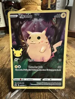 Pokemon TCG - Pikachu Full Art Card 005/025 Celebrations Pack, NM Condition 5 - Image 1