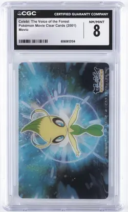 2001 POKEMON MOVIE CLEAR CARDS MOVIC CELEBI: THE VOICE OF THE FOREST CGC 8 - Image 1
