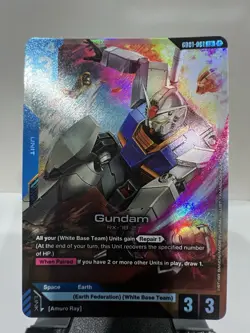 Gundam Card Game TCG Gundam Foil GD01-001 LR New Type Rising - Image 1