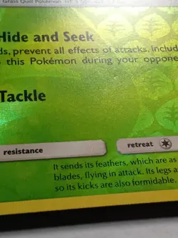 REVERSE HOLO Rowlet 17/236 NM Yuka Morii Clay Art - Cosmic Eclipse Pokemon Card - Image 2