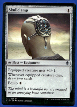 SKULLCLAMP COMMANDER 2016 C16 UNCOMMON ARTIFACT EQUIPMENT MTG 271 - Image 1
