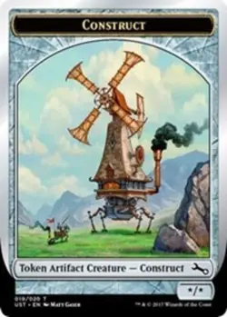 1 x Construct Token - Foil - Unstable - Light Play - MTG - Image 1