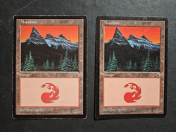 Mountain (Three Peaks #214) Portal - LP Basic Land Magic the Gathering MtG x 2 - Image 1