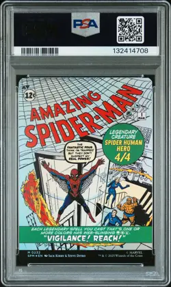 2025 MTG MARVEL'S SPIDER-MAN #0232 AMAZING SPIDER-MAN/PETER PARKER PSA 10 - Image 2