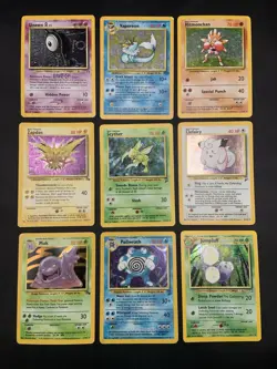 Vintage Holo Rare Pokemon Cards WOTC 1999 Fossil Jungle Base Set 2 Scyther MP/HP - Image 1