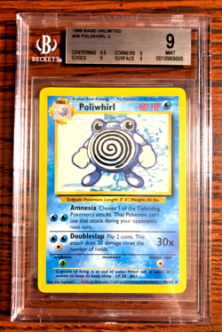 Poliwhirl Uncommon #38 - BGS MINT 9 - 1999 Base Set Unlimited - Pokemon TCG - Image 1