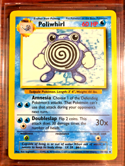 Poliwhirl Uncommon #38 - BGS MINT 9 - 1999 Base Set Unlimited - Pokemon TCG - Image 2