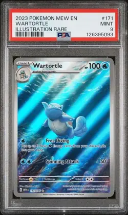 🔥 2023 Pokemon 151 Wartortle Illustration Rare #171 PSA 9 - Image 1